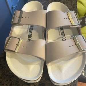 Brand new Grey Suede Size 38 Birkenstocks - Anthropologie